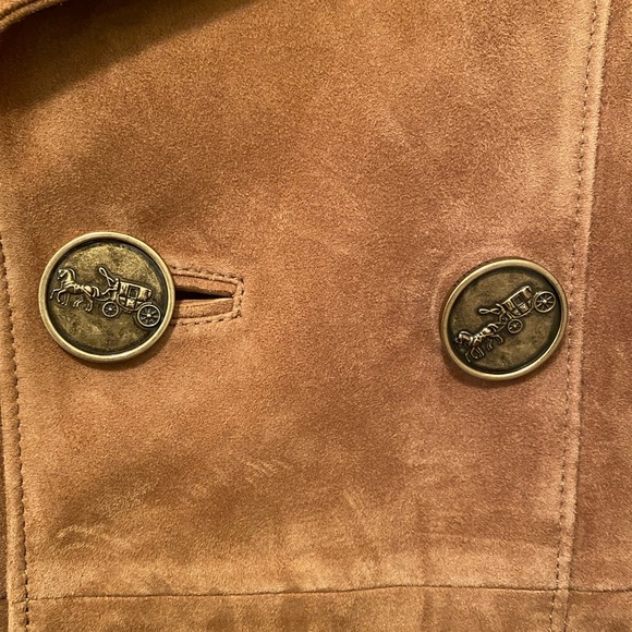 Size 12 Coach Suede Trench Coat - Picture 5 of 6